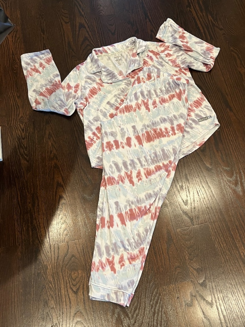 Hurley 2-Piece Tie-Dye Pajama Set XL